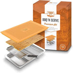 Yukon Glory™ BBQ 'N SERVE Premium Set, Includes 3 Grill Baskets, Serving Tray, Bamboo Cutting Board, Plastic Lid and Clip-on Handle
