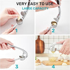 Garlic Press, Premium Rust Proof Kitchen Garlic Mincer Crusher Squeezer with Ergonomic handle, Ginger Crusher with Good Grip, Easy to Clean, Dishwasher Safe