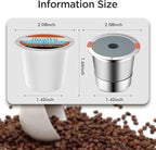 Noalto Reusable K Cups and Coffee Pods,Universal stainless steel k Cups for Keurig 2.0 and 1.0 Coffee Makers machine(2pack)