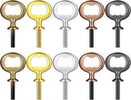 Patelai 10 Pieces Metal Bottle Opener Kit Blank Stainless Steel Bottle Opener Inserts Hardware for Wedding Wine Party DIY Project Craft Wood Turning