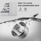 Duxtop Professional Stainless Steel Sauce Pan with Lid, Kitchen Cookware, Induction Pot with Impact-bonded Base Technology, 1.6 Quart