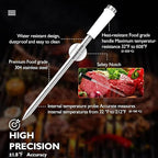 Smart Meat Thermometer 656FT Remote Range Digital Cooking Food Thermometer with Cordless Probe Real-Time Readings from Apps IP68 Waterproof for BBQ, Oven, Grill, Smoker, Air Fryer, Kitchen
