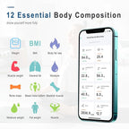 BalanceFrom Smart Scale for Body Weight Digital Bathroom Bluetooth BMI Body Fat Scale with 12 Body Composition Analyzer, Tempered Glass Weighing Scale LED Display Sync with Apps, 400lbs