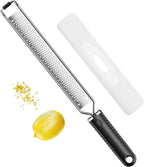 Lemon Zester and Cheese Grater with Secure-Grip Handle - Stainless Steel, 15x1.4 inches