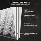 Classic Paring Knife 3.5 Inch, Japanese VG10 Steel Damascus Fruit Knife, Sharp Small Kitchen Knife with Gift Box and Resin Wood Handle,Ideal Birthday Gift for Men and Women