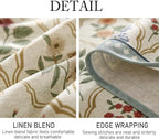 ISAENNE Designer Linen Long Tablecloth Rectangle,Western Colorful Floral Indoor Table Cloth,Wrinkle Resistant Decor Tablecloths for Dining Thanksgiving Kitchen Christmas,63"*102"-Serenity B