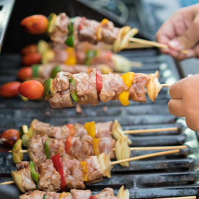 1000 PCS Bamboo Skewers, 6 Inch Wooden Skewer for Appetizers, Fruit, Kebabs, Grilling Barbecue, Mini Burger, Sausage, Cocktail Picks for Drinks, Long Toothpicks, Food Sticks Natural, Kitchen Gadget