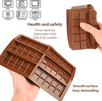Silicone Wax Melt Molds - Rectangle Bar Molds for Wickless Candles & Chocolate