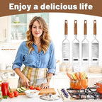SHIKORI Stainless Steel & Wood Cheese Grater with Protective Cover - Modern, Rectangular, Slicer Color