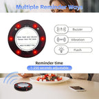 Pagers for Restaurants, 24 Coaster Beeper Restaurant Buzzer System with Beeps, Vibration, Flashing, Guest Customer Queue Pagers for Food Truck, Church Nursery