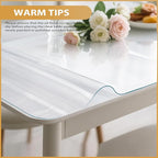 Frosted Table Protector 42 x 60 Inch, 1.4mm Thick Waterproof PVC Plastic Table Cover, Durable Table Pad for Dining Room, Kitchen, Writing Desk, and Coffee Tables