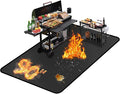 90 ×48 inches Under Grill Mat Fit Blackstone 28in & 36in Griddle/ Griddle Mat for Blackstone, Grill Mat for Outdoor Grill, Grilling Mats BBQ Mats for Grilling to Protect Deck Patio Pavers Gas Grills