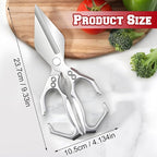 Multifunctional Heavy-Duty Kitchen Shears, Heavy Duty Kitchen Scissors for Food with Ergonomic Handle,Stainless Steel Culinary Shears for Chicken Meat Seafood Bone Cutting,Cooking Accessories (Red)
