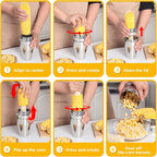 YYP Corn Cutter Peeler, Corn Cob Stripper with Cup [No Splatters or Mess], 304 Stainless Steel Corn on the Cob Remover Kitchen Tool, Corn Kernel Shucker Separator Slicer with Serrated Sharp Blade
