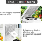 Vegetable Chopper: 10 in 1 Food Chopper - Onion Vegetable Slicer Cutter Dicer, Veggie Cutter with Container, 7 Blades, Kitchen Gadgets for Carrot Salad Garlic Potato Slicer