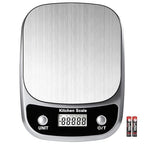 Food Kitchen Scale Digital Weight Grams and Oz，Professional Digital Kitchen Food Scales 10kg/1g for Weight Loss Dieting Baking Cooking,Stainless Steel Weighing Platform,LCD Display