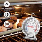 Oven Thermometers(2 Packs) for Gas or Electric Oven Temperature Gauge with 100-600°F/50-300°C,Large Dial & Numbers,Best Kitchen Thermometer for Oven Baking, Cooking,No Fading Color
