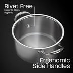 Fissler M5 Pro-Ply 5-ply Stainless Steel Stockpot, 6 Quart, with Metal Lid