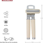 KitchenAid Classic Multifunction Can Opener and Bottle Opener Easy to Use, Razor Sharp Stainless Steel Cutting Wheel, Soft Ergonomic Handles, Almond Cream (Pack of 12)