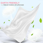 Mulberry Silk Pillow Cases Queen Size with Hidden Zipper, Ultra Smooth and Soft Breathable Cooling Silk Satin Pillowcase for Hair and Skin, Gifts for Women Men (Pure White, 20x30 Inches, 1 Pack)