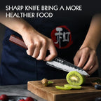 HEZHEN 5.3" Utility Knife, Clad Steel Composite Forging Steel Universal Knife, Petty Knife Paring Fruit Peeling,Japanese Style Kitchen Knife,Natural Wood Octagonal Handle