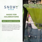 Snowy River Holly Green, Cocktail & Margarita Sugar Rimmer - Vibrant Naturally Colored Sugar for Cocktail Rimming, Baking & Decorating, Medium Crystal - 16oz