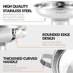 Anaeat Stainless Steel Canning Funnel with Handle for Wide and Regular Jars & Canning Jars, Wide-Mouth Funnels Excellent for Transferring Liquid and Dry Ingredients, Large Solids, Beans & Jams (5.5")