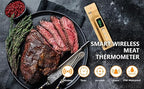 Smart Wireless Meat Thermometer,Digital Cooking Thermometer 700FT Remote Range,Instant Food Thermometer with Wireless Probe & Booster for Grilling and Smoking,BBQ,Oven,Kitchenr
