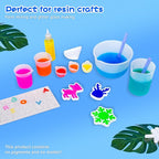 Silicone Resin Mixing Measuring Cups for Resin Supplies, 600ml/20oz Bowl, 250 & 100ml Thickened Reusable Silicone Cups for Epoxy Mixing, with Stir Sticks and Pipettes, Jewelry Making