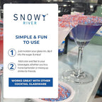 Snowy River Americas, Cocktail & Margarita Sugar Rimmer - Vibrant Naturally Colored Sugar for Cocktail Rimming, Baking & Decorating, Medium Crystal - 80oz