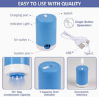 Cozy Essential 15 Pack Travel Vacuum Storage Bags with Portable Electric Pump, Suitase Vacuum Seal Space Saver Bags for Clothing and Luggage Compression