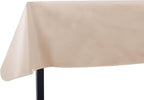 Yourtablecloth Heavy Duty Vinyl Rectangle or Square Tablecloth – 6 Gauge Heavy Duty Tablecloth – Flannel Backed – Wipeable Tablecloth with Vivid Colors & Many Sizes 52 x 70 Sand