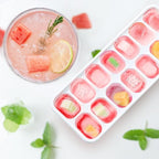 DOQAUS Ice Cube Trays 4 Pack, 56 pcs Silicone Ice Cubes Tray Maker with Spill-Resistant Removable Lid, Easy Release & Pop out, LFGB and BPA Free, Stackable Flexible, for Baby Food, Cocktail, Coffee