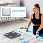 Digital Bluetooth Body Fat Scale – Ultra‑Precise Smart Bathroom Weight Scale with 15 Body Composition Metrics, Large Backlit Display, App Sync (Fitdays, Apple Health, Google Fit) & Multi‑User Profiles