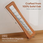 Knife Magnetic Strip, 10 Inch Solid Oak Magnetic Knife Holder for Wall with N52 Strong Magnets, Premium Magnetic Knife Strip Organizer for Kitchen Knives, Utensils & Tools