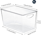 theaoo Clear Storage Bins with Lids Stackable - XLarge Plastic Containers for Pantry Organization and Storage - Perfect for kitchen,Fridge,Laundry Room,Bathroom,Garage,Closet,Cabinet Organizer -8 Pack