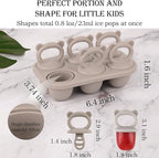 WMKGG Baby Popsicle Molds, Breastmilk Popsicle Molds for Teething Relief with Sticks, Baby Food Freezer Tray, Storage Container for Homemade Food(Grey)