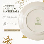 Spode Christmas Tree 2024 Annual Collector Plate - Exclusive Border with Red Ribbon & Black Check, Seasonal Display or Holiday Tableware Use, 8" Porcelain - Great Holiday Gift