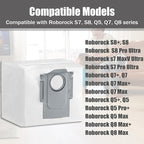 8 Pack Dust Bags Compatible With Roborock Q5 Q5+ Q7 Q7+ Q7 Max Q7 Max+ S7 Max Ultra S7 MaxV Ultra S8+ S8 Pro Robot Vacuum Bags Disposable Bag Accessory