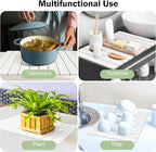 Stone Dish Drying Mat for Kitchen Counter,24"(L)×16"(W) Collapsible Fast-Drying Diatomaceous Earth Mats with Towel Sanding Tool,Versatile Stone Drying Mats for Cups Dishes Bottles