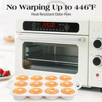 Vinino 2 Pcs Silicone Mini Fluted Tube Cake Pans with Metal Reinforced Frame, 12-Cavity Mini Flan Molds, Non-stick Cupcakes Pans for Baking, Donuts, Muffins, Cornbread, Brownies, Jellies