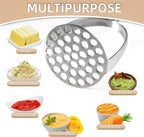 Potato Masher Stainless Steel,14Inch Long handle Potato Smasher, Mashed Potatoes Masher Kitchen Tool for Avocado,Potatoes, Beans, Vegetables, Large Heavy Duty Metal Mashing Utensil