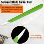 KUNIFU Bread Lame Bread Scoring Tool for Sourdough Scoring, Ceramic Scoring Knife for Bread Baking, Bread Scorer with Protective Cover, for Homemade and Bakery Use, Green