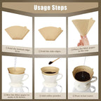 250 Count #4 Coffee Filter 8-12 cup, Disposable Cone Coffee Filters For Pour Over and Drip Coffee Maker