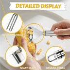 Corn Peeler Stainless Steel Corn Stripper Tool Set, 3 Pieces Peel Corn Cob Separator Quick for Kitchen Dining Enthusiasts Gadget