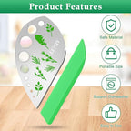 Herb Stripper 9 holes, Luxiv Stainless Steel Kitchen Herb Stripping Tool Loose Leaf Kale Razor Metal Leaf Pealer for Kale, Chard, Collard Greens, Thyme, Basil, Rosemary