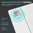 BalanceFrom Smart Scale for Body Weight Digital Bathroom Bluetooth BMI Body Fat Scale with 12 Body Composition Analyzer, Tempered Glass Weighing Scale LED Display Sync with Apps, 400lbs