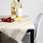 Luxury Table Protector Pad, 2 in 1 Table pad + Great Looking Tablecloth - Heat Resistant, Spill & Stain Proof - Flannel Backing (Ivory - Silk Stripe, 54x90)
