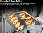 CURTA 6 Pack Aluminum Sheet Pan, NSF Listed Full Size 26 x 18 inch Commercial Bakery Cake Bun Pan, Baking Tray