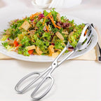 REDANT 2-Pack Metal Serving Tongs for Cooking - Scissor Handle Kitchen Tongs for Salad, Cake, Bread, Toaster & Steak - Buffet & Party Serving Utensils for Catering, Baking & Cooking (10 Inch)
